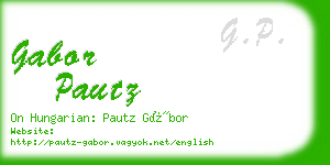 gabor pautz business card